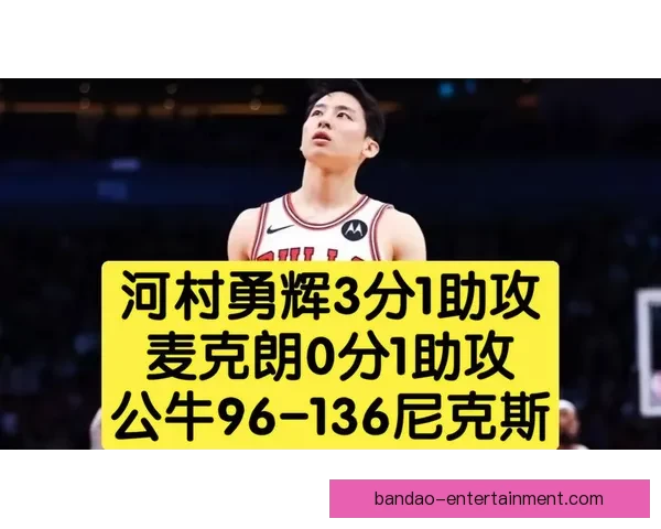 公牛队记者透露河村勇辉英语进步显著 擅长用英语表达脏话
